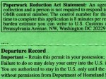 Part of the I-94 form