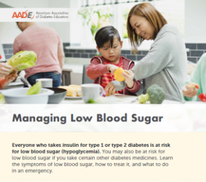 Managing Low Blood Sugar Brochure